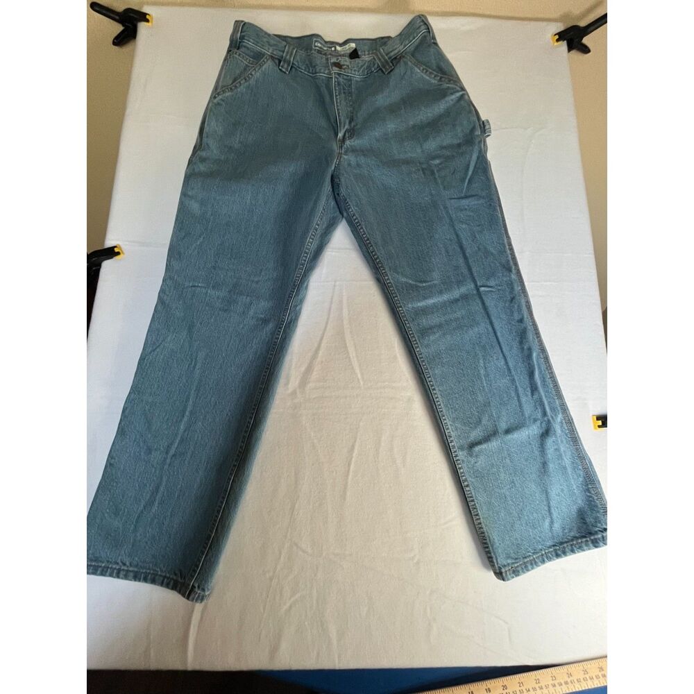 Carhartt Dungaree Men's Cotton Wash 34X30 Loose Fit Straight Leg Denim Jeans